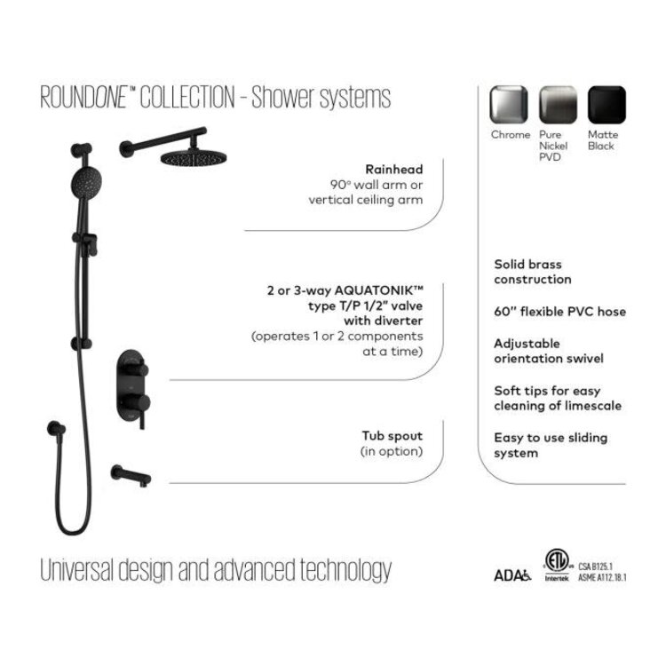 Kalia Kalia RoundOne TD2 Shower Kit