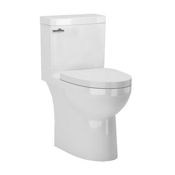 Icera Icera Malibu XT Tall 19" Elongated Toilet White w Slow Close Seat & Enclosed Sides