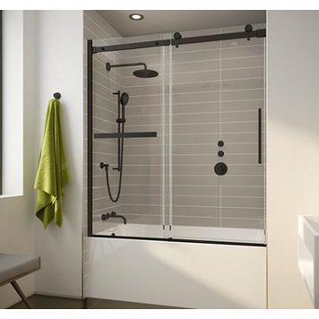 Fleurco Fleurco Novara Plus Tub Door Matte Black