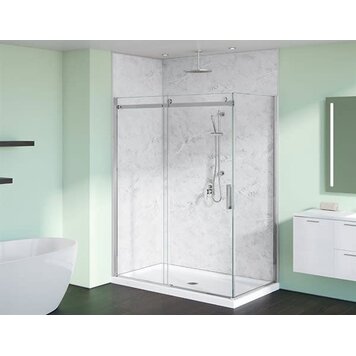 Fleurco Fleurco Fibo Corner Kit White Marble 60" x 38"