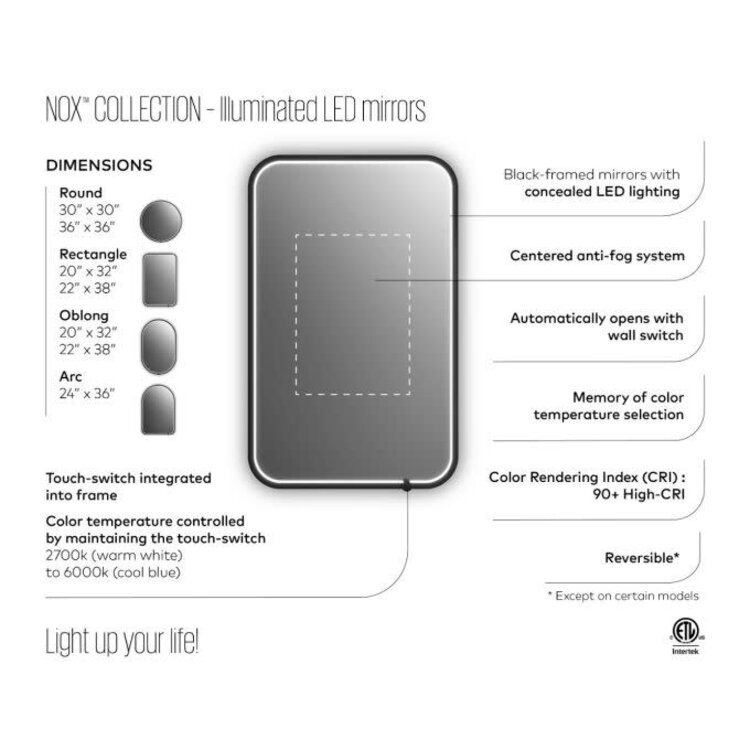 Kalia Kalia Nox Oval LED Mirror