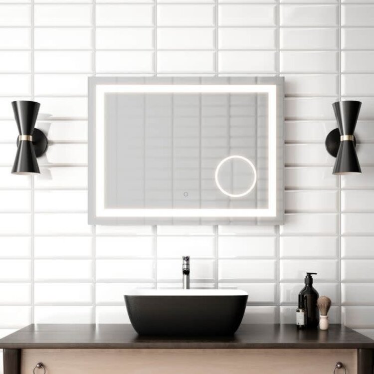 Kalia Kalia Effect Rectangular LED Mirror w/ Magnifying