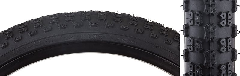 Two (2) Deli 20X3.0 Knobby Bike Bicycle Tires SA240 All Black Two (2) Deli 20X3.0 Knobby Bike Bicycle Tires SA240 All Black