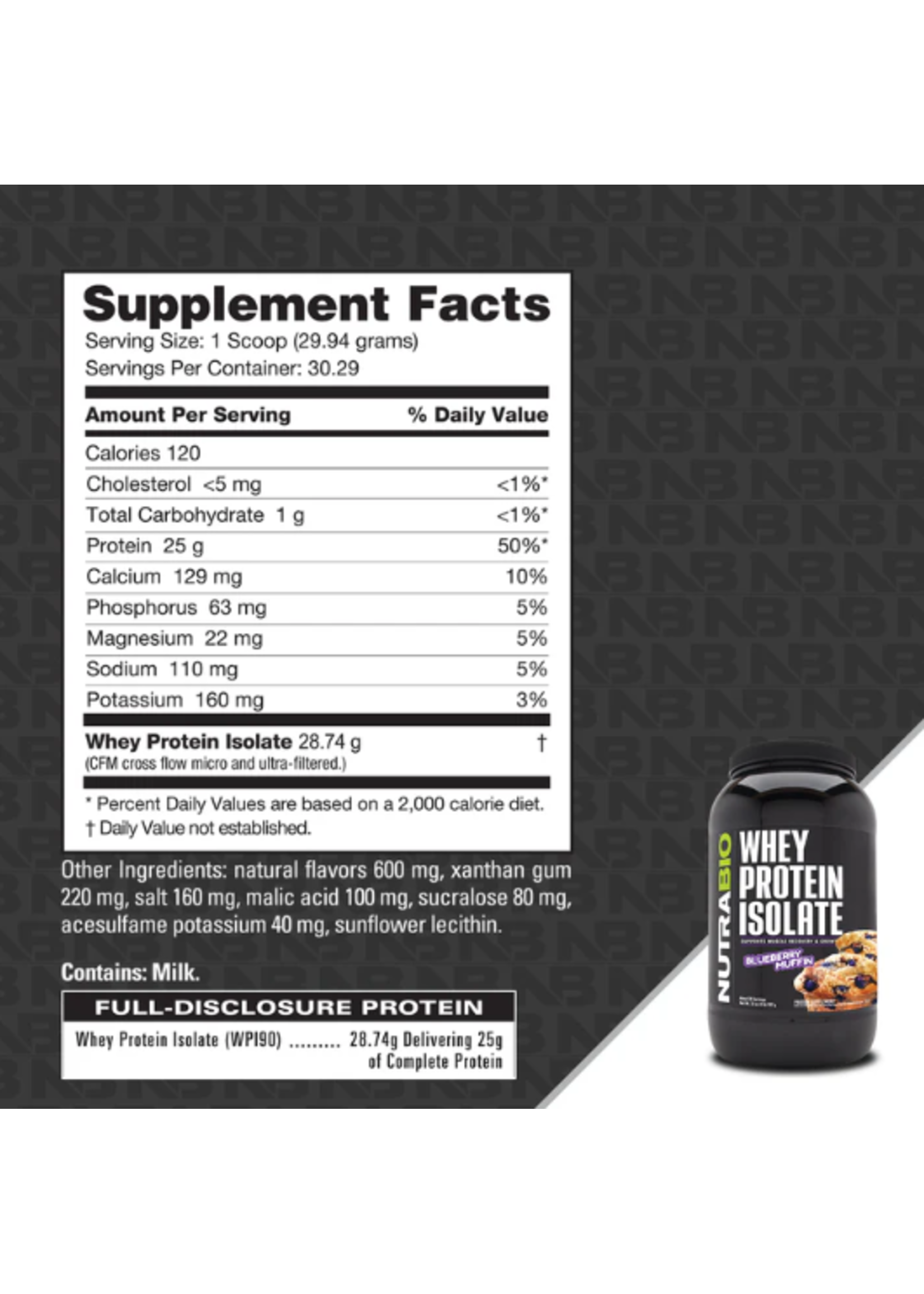 Nutra Bio Nutra Bio Whey Protein Isolate