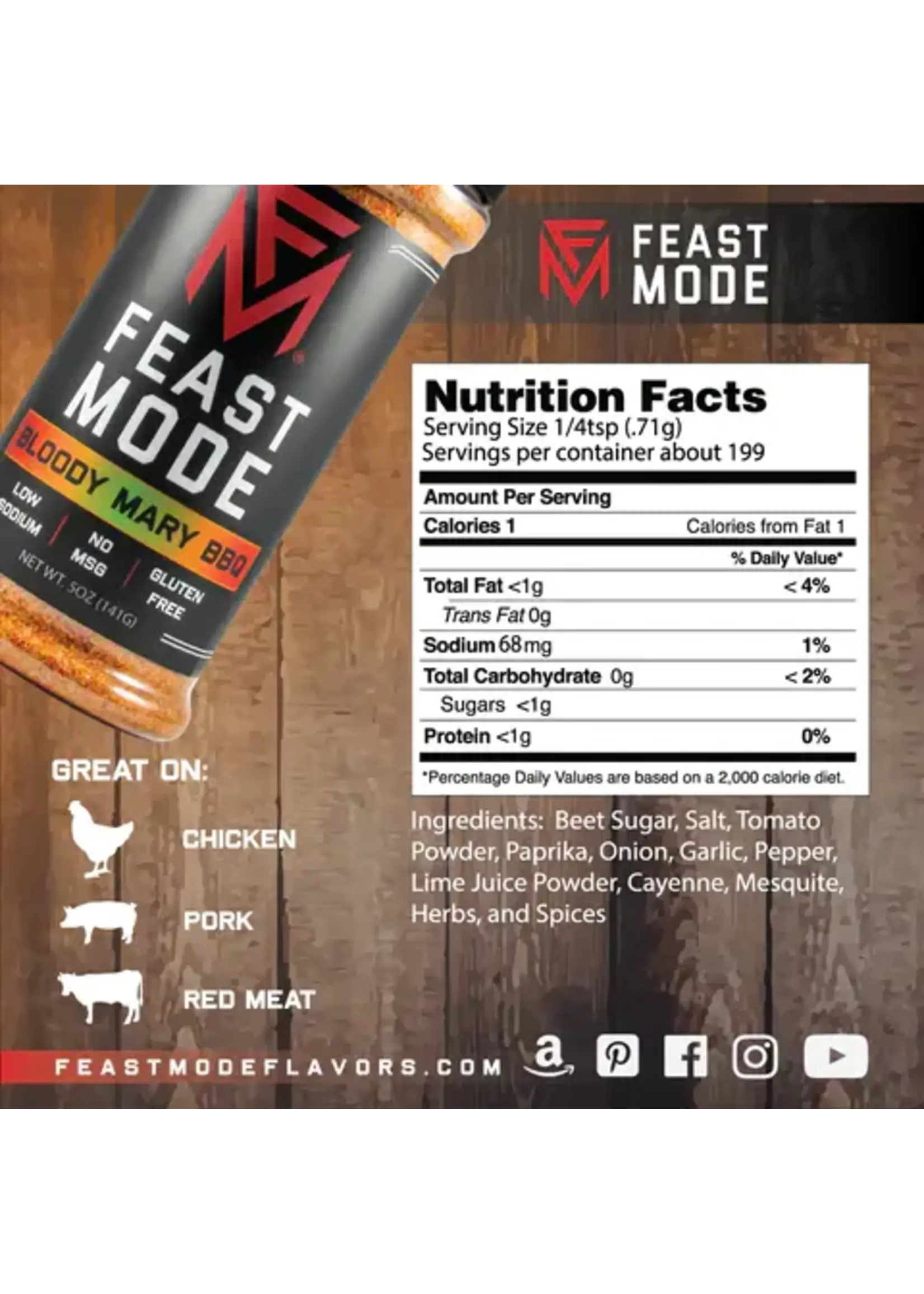 Feast Mode Feast Mode Seasonings Bloody Mary BBQ