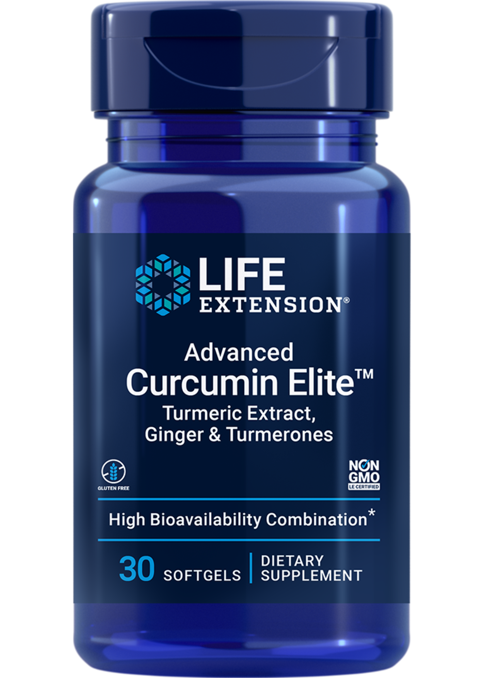 Life Extension Advanced Curcumin Elite Tumeric Ginger 30 softgels