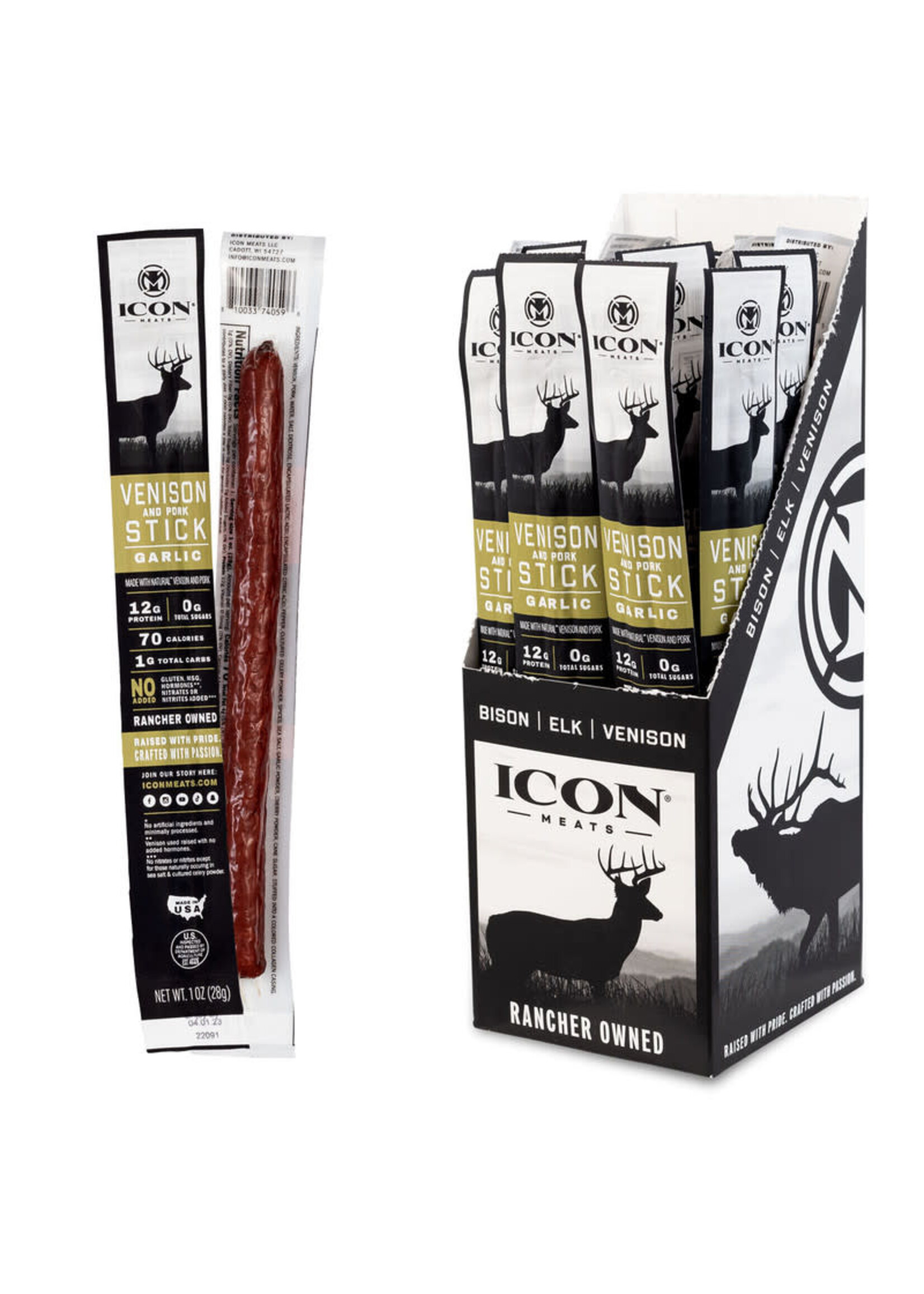Icon Icon Venison and Pork Stick Garlic