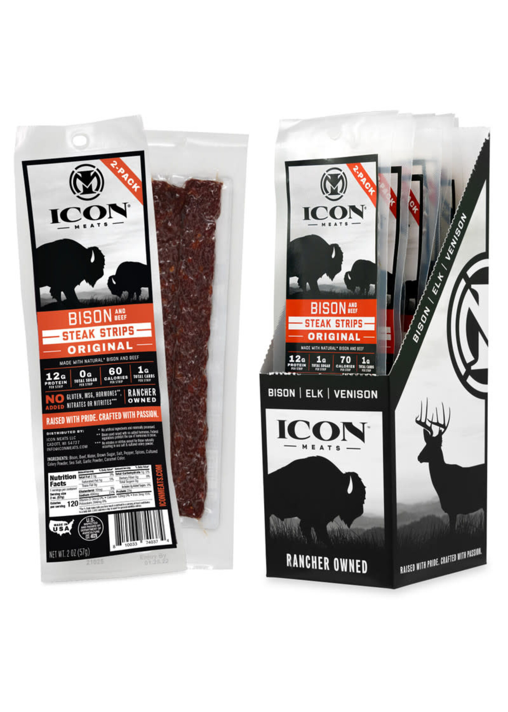 Icon Icon Bison and Beef Steak Strip Original