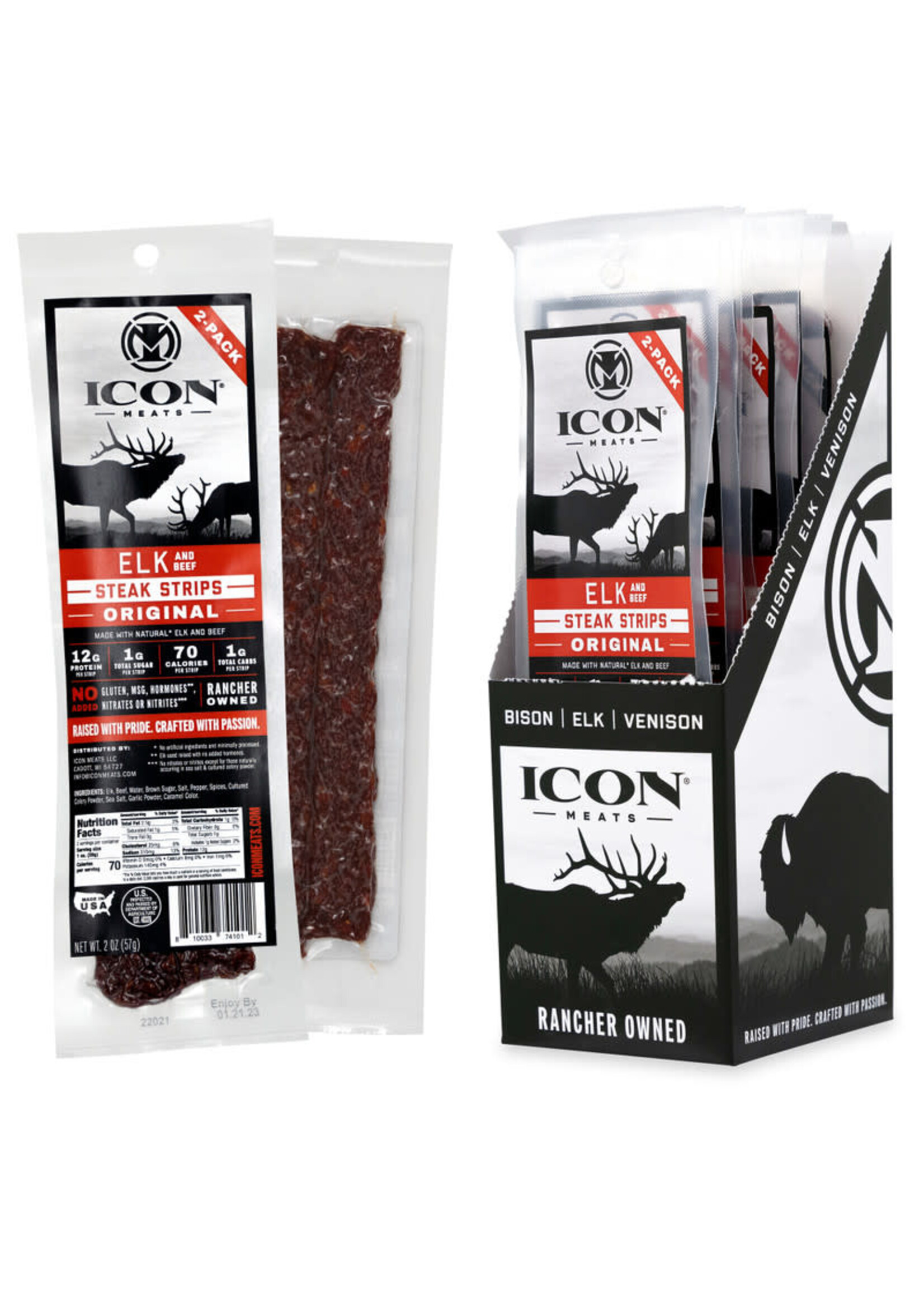 Icon Icon Elk and Beef Steak Strip Original