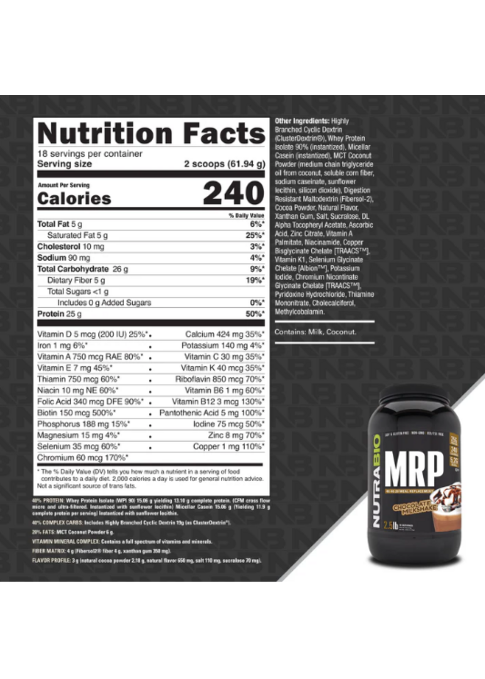 Nutra Bio MRP Meal Replacement