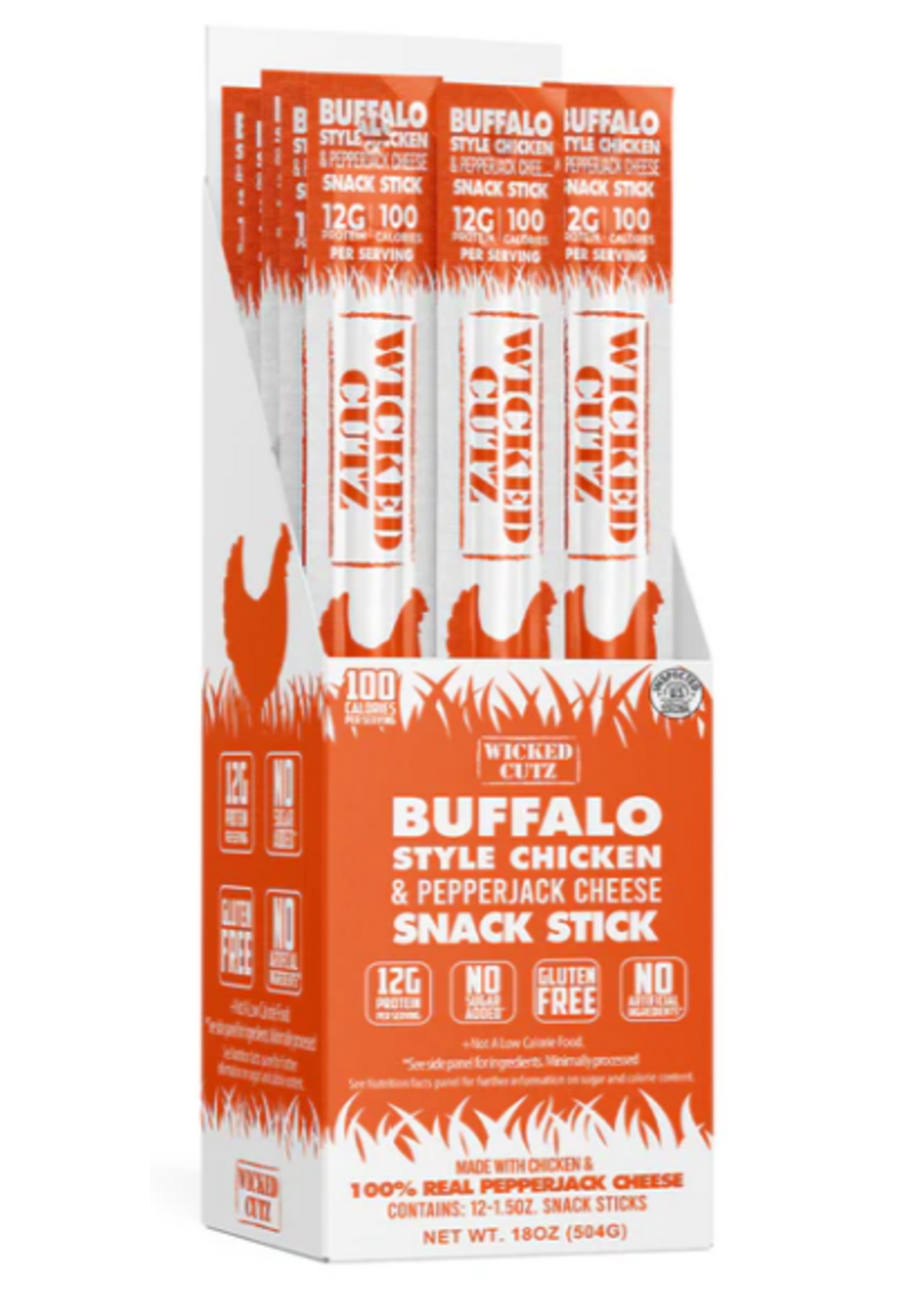 Wicked Cutz Beef Stick Hot Buffalo Chicken