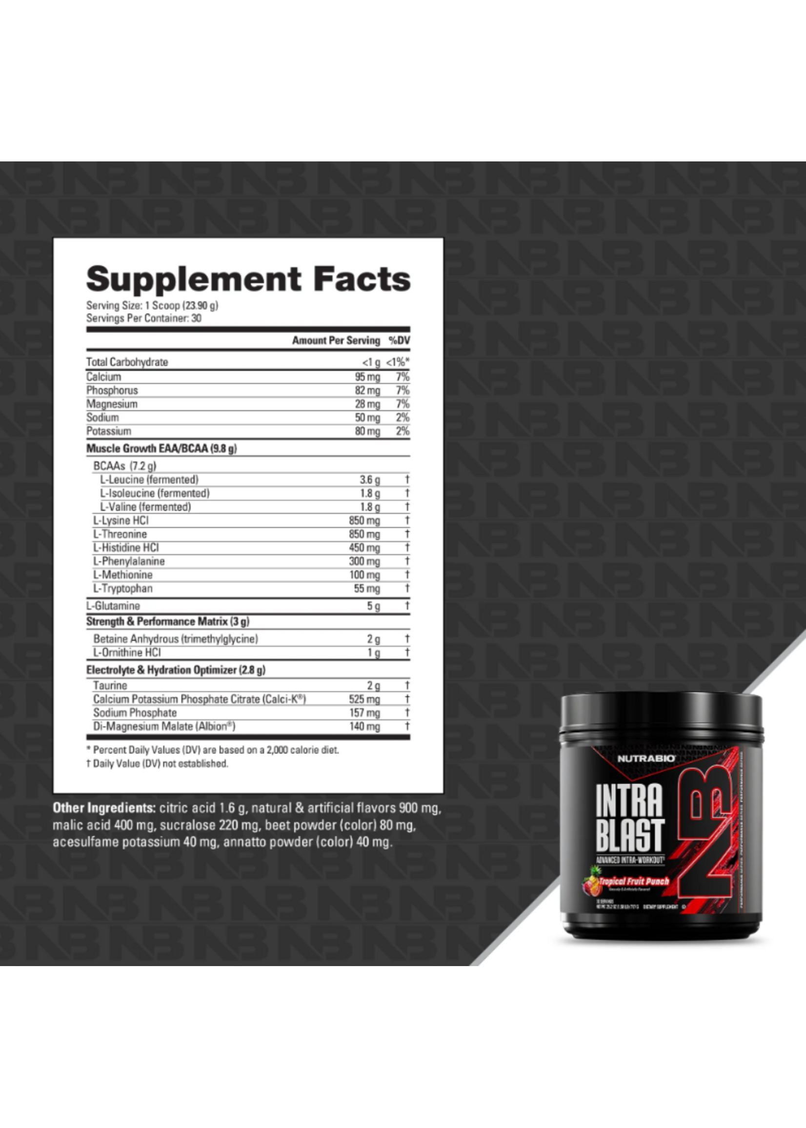 Nutra Bio Intra Blast Tropical Fruit Punch