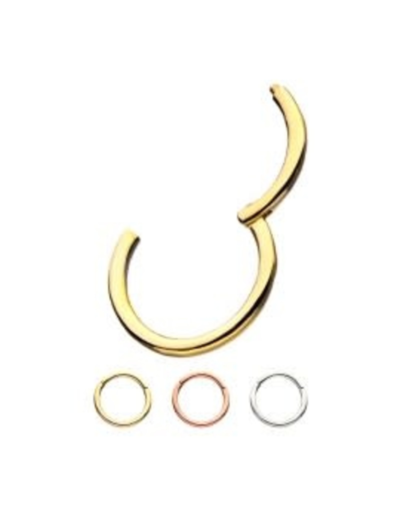 Gold Clickers Or blanc 14k 18 ga