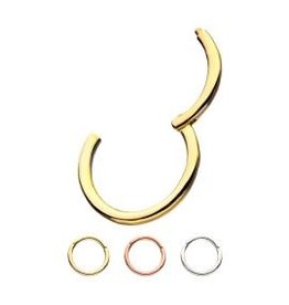 Gold Clickers Or blanc 14k 18 ga