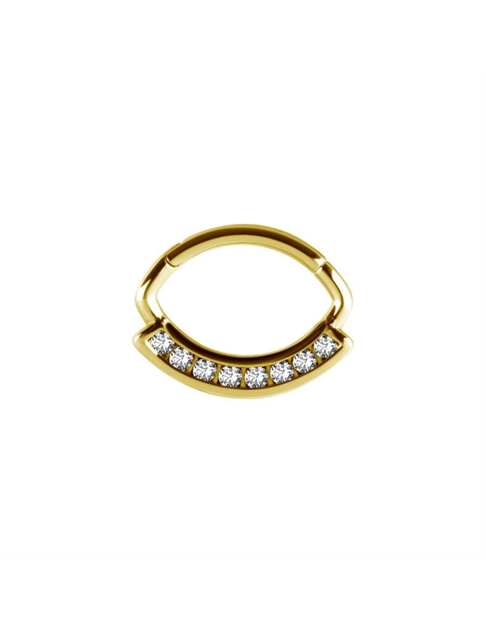 Stainless Septum Aztec Pierre cz 16 ga 6 mm