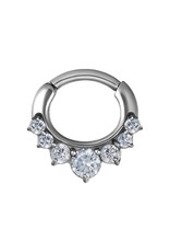 Stainless Septum Diamant Steel 8 mm 7 pierres