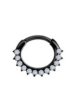 Black Steel Septum Diamant BlackSteel 8 mm