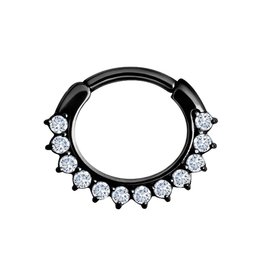 Black Steel Septum Diamant BlackSteel 8 mm