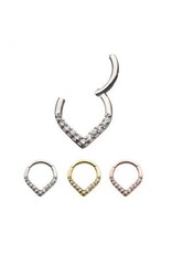 Stainless Clickers Goutte Diamant 16 ga