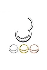 Stainless Anneau clickers avec billes 16 ga