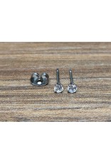 Stainless Boucle d'oreille Diamant Papillon