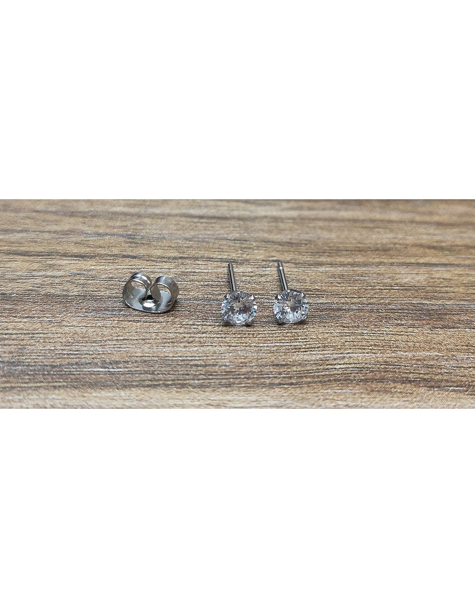 Stainless Boucle d'oreille Diamant Papillon