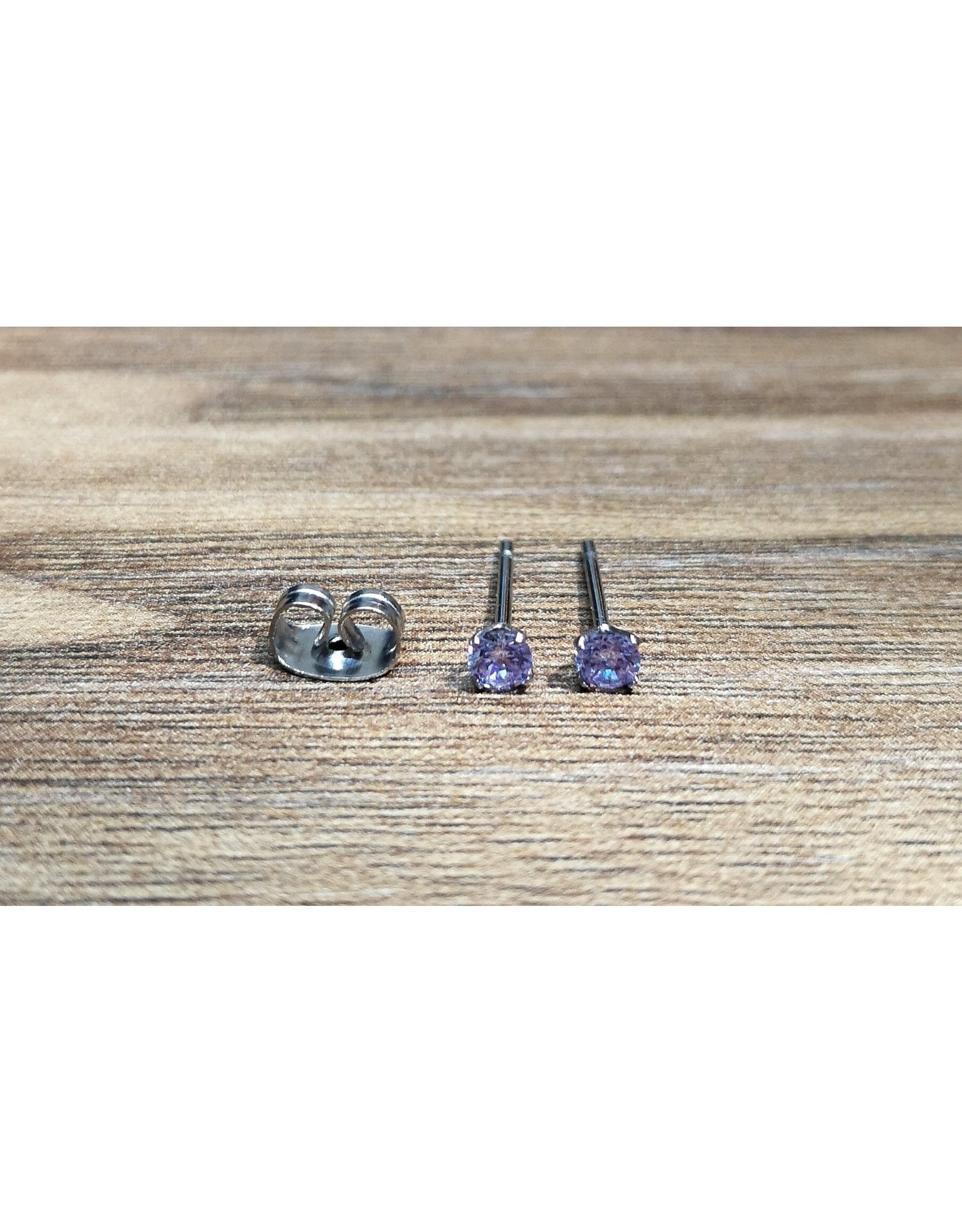 Stainless Boucle d'oreille Diamant Papillon