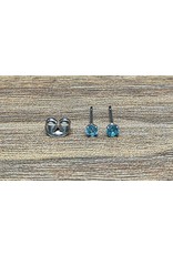Stainless Boucle d'oreille Diamant Papillon
