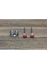 Stainless Boucle d'oreille Papillon Opale 3 mm