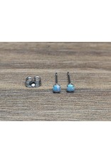 Stainless Boucle d'oreille Papillon Opale 3 mm