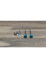 Stainless Boucle d'oreille Papillon Opale 3 mm