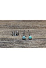 Stainless Boucle d'oreille Papillon Opale 3 mm