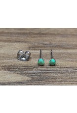 Stainless Boucle d'oreille Papillon Opale 3 mm