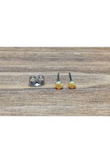 Stainless Boucle d'oreille Papillon Opale 3 mm
