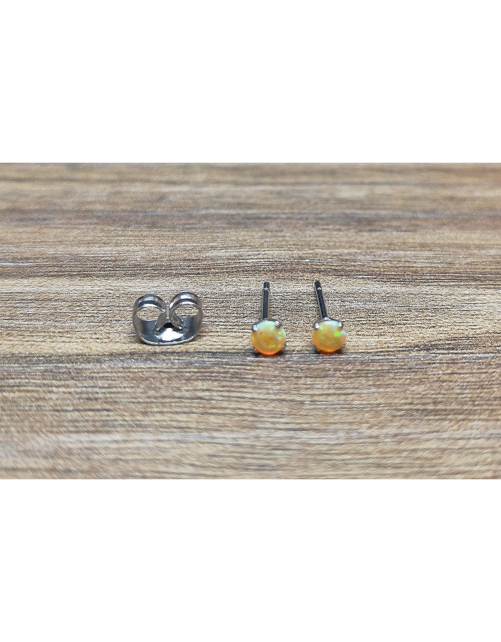 Stainless Boucle d'oreille Papillon Opale 3 mm