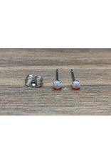 Stainless Boucle d'oreille Papillon Opale 3 mm