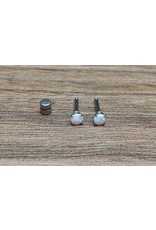 Stainless Boucle d'oreille Vissée Opale