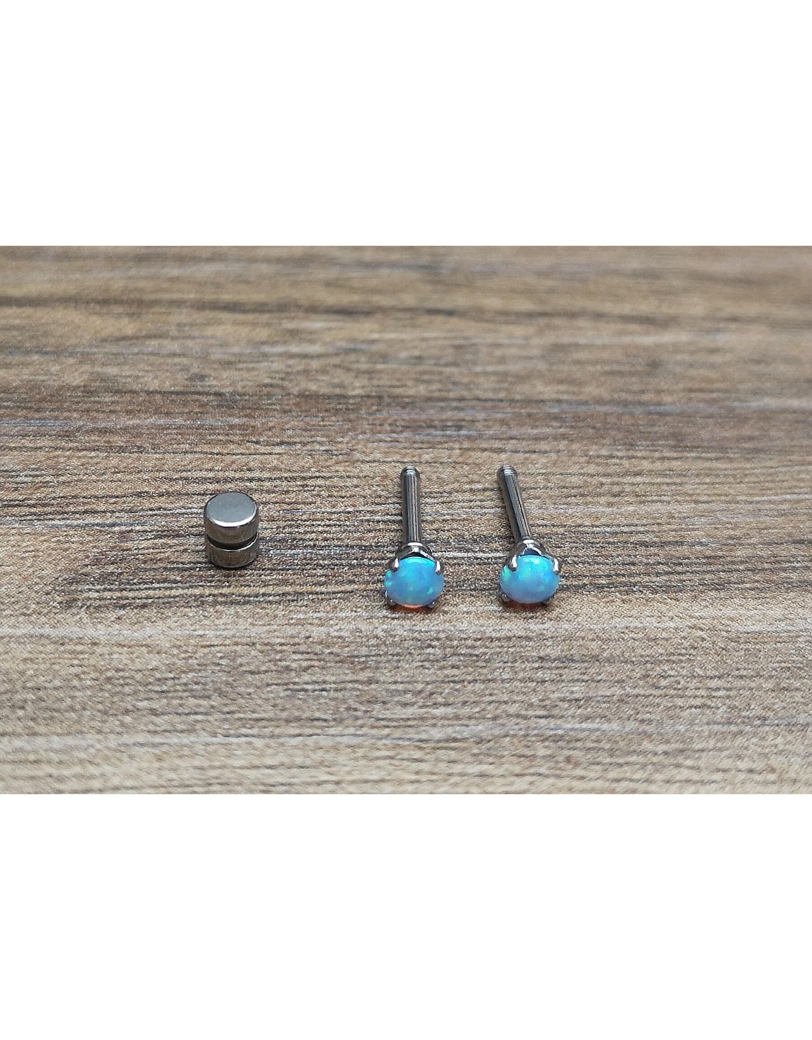 Stainless Boucle d'oreille Vissée Opale