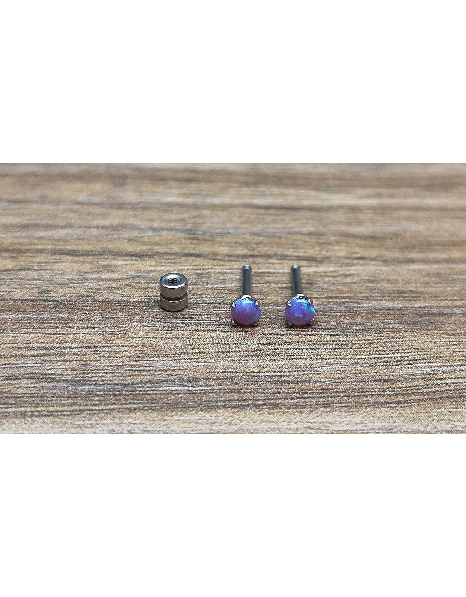 Stainless Boucle d'oreille Vissée Opale