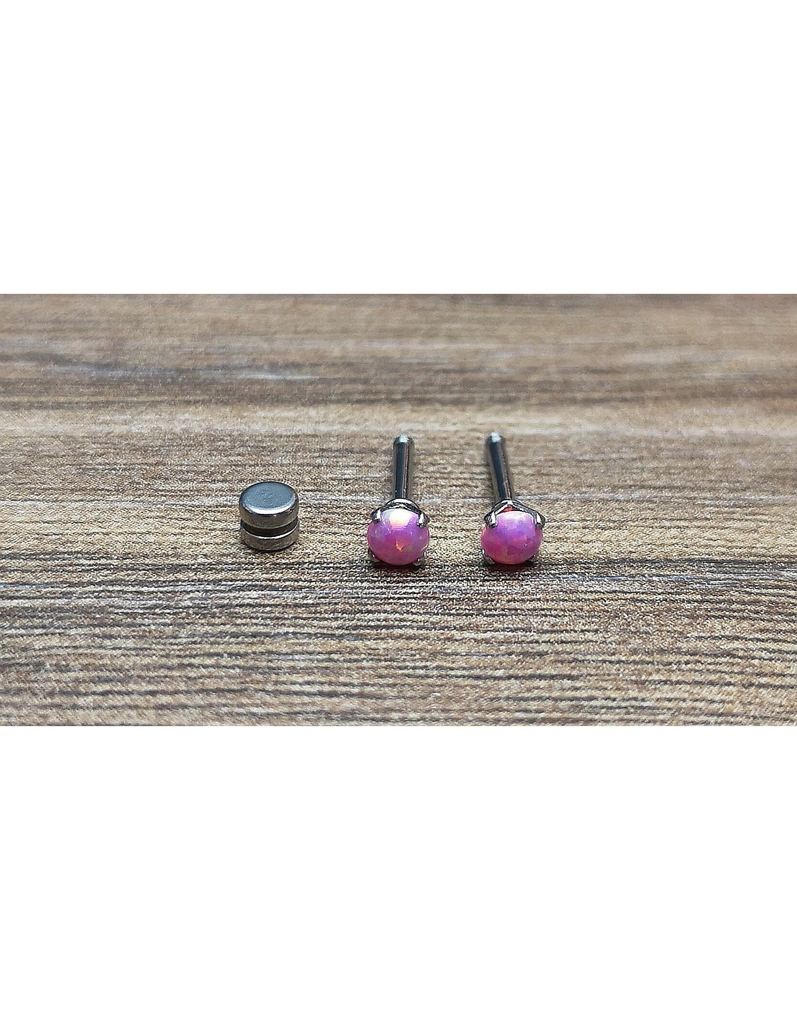 Stainless Boucle d'oreille Vissée Opale