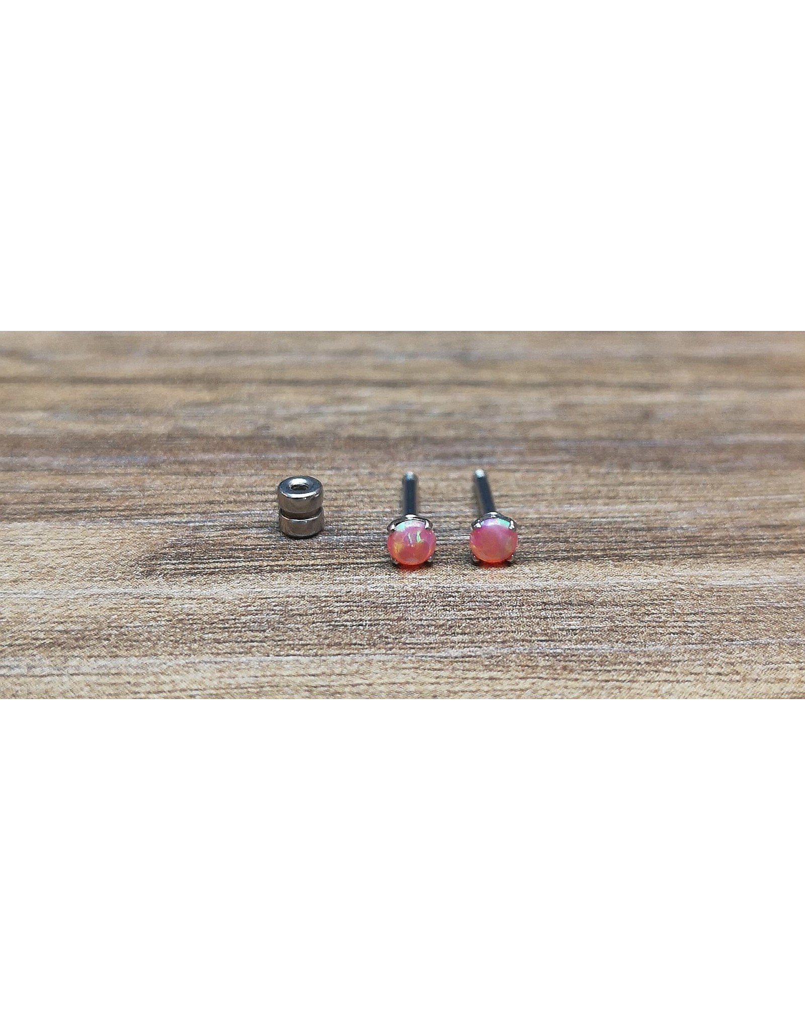Stainless Boucle d'oreille Vissée Opale