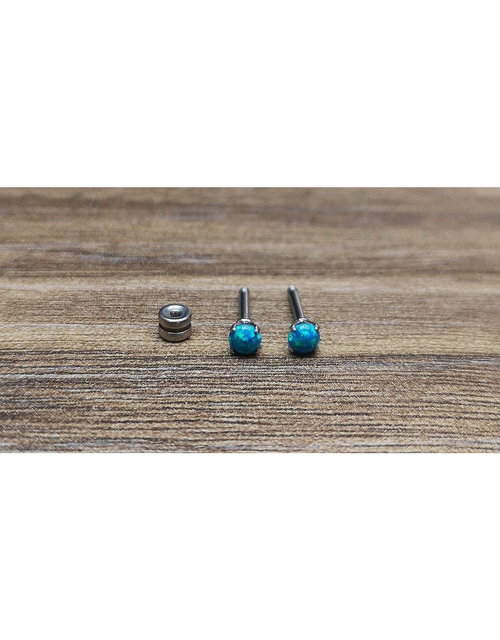 Stainless Boucle d'oreille Vissée Opale