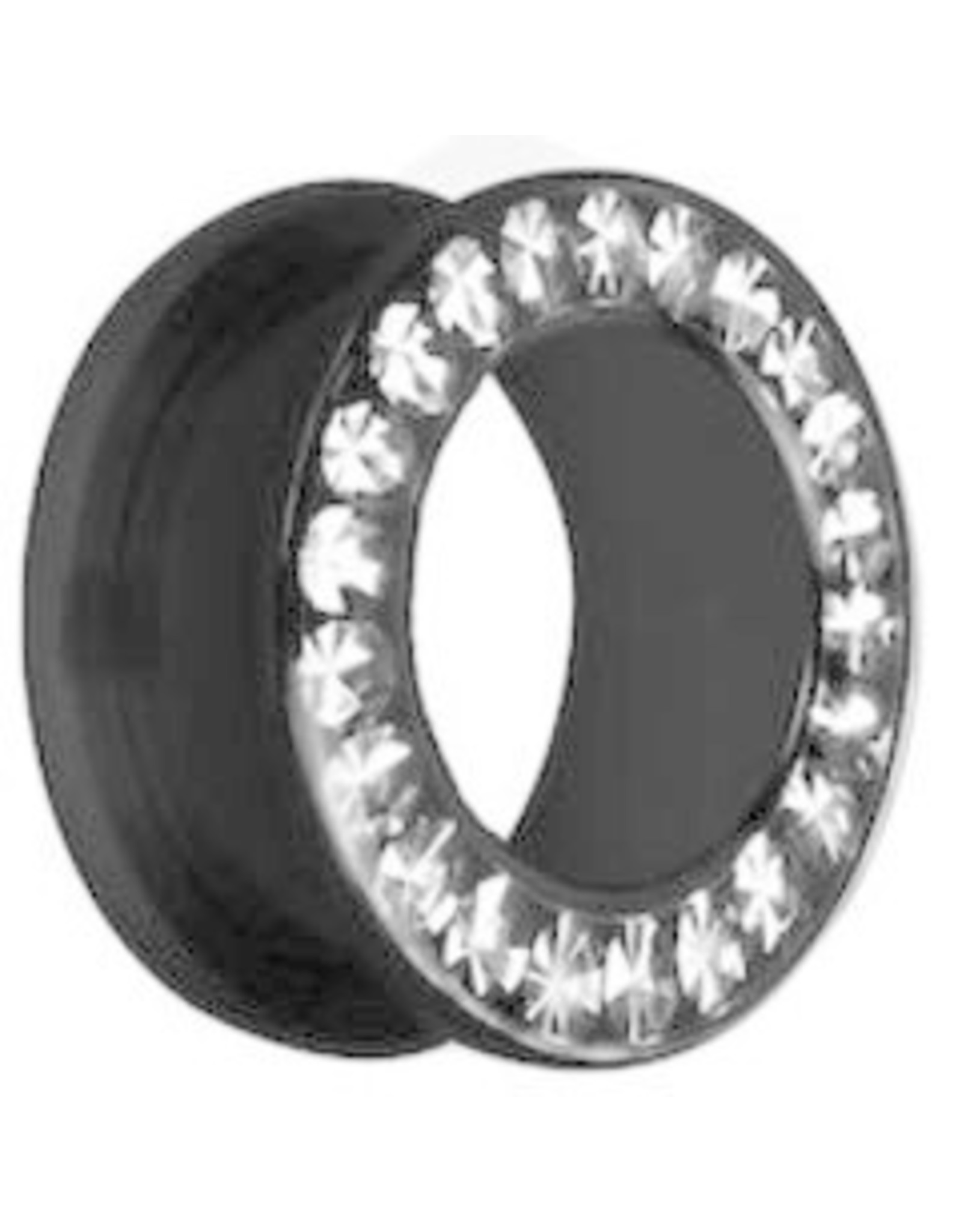 Stainless Flesh Tunnels Diamant