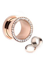 Stainless Flesh Tunnels Diamant