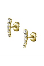 Stainless Boucle d'oreille 6 pierres