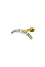 Gold PVD Bijoux pour cartilage demi lune gold pvd