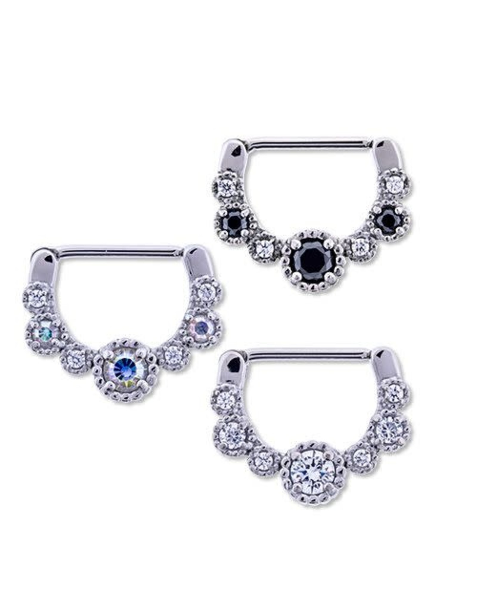 Stainless Clicker Sein cercle varié Diamant