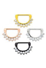 Stainless Clicker Sein 9 pierres 14G/14mm
