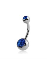 Nombril Titanium 2 pierres