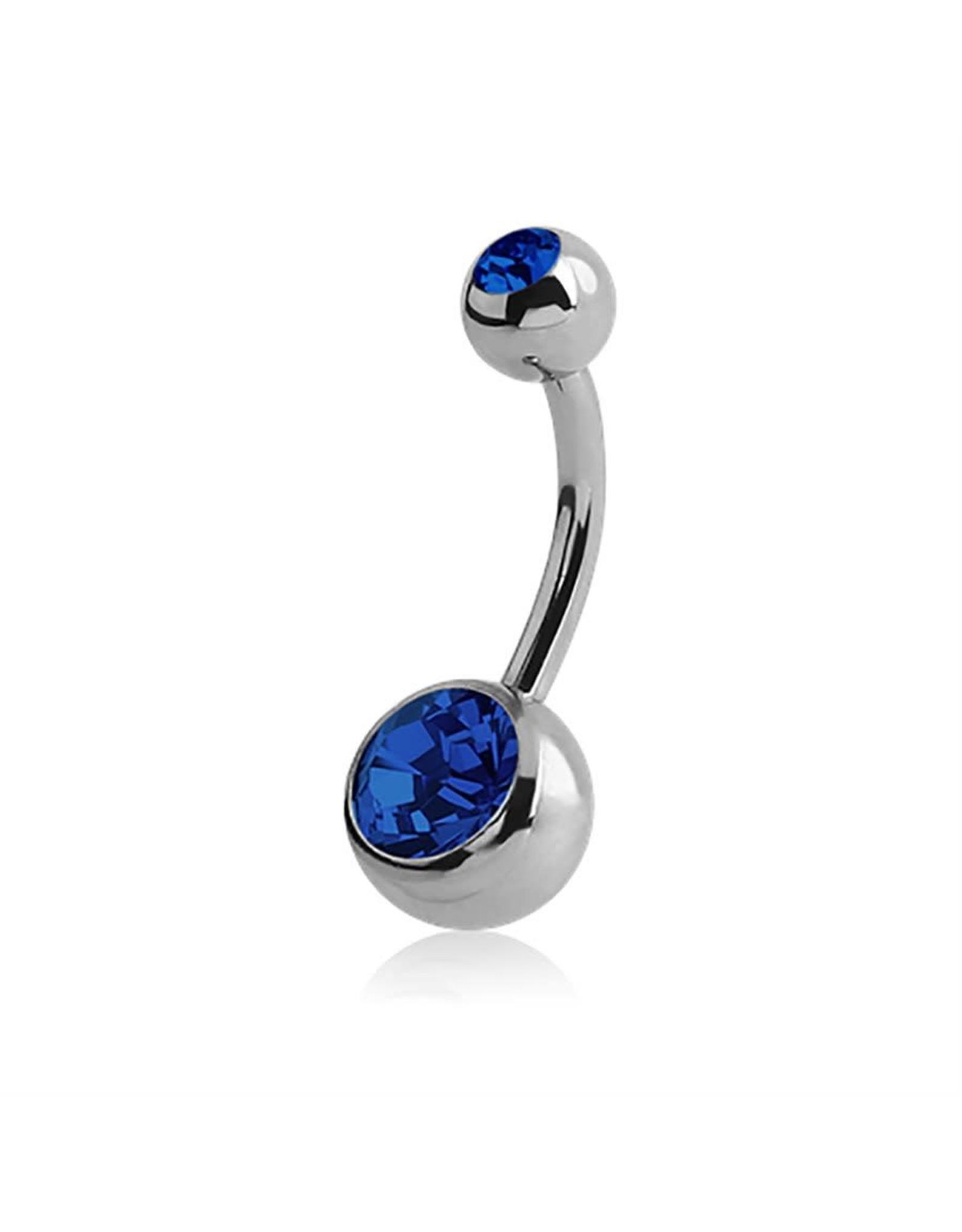 Nombril Titanium 2 pierres